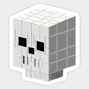 Cubic skull Sticker